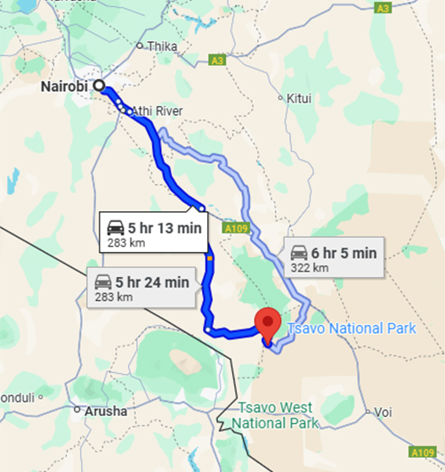 Nairobi – Tsavo East National Park